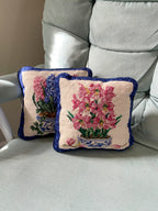Needlepoint floral pillows