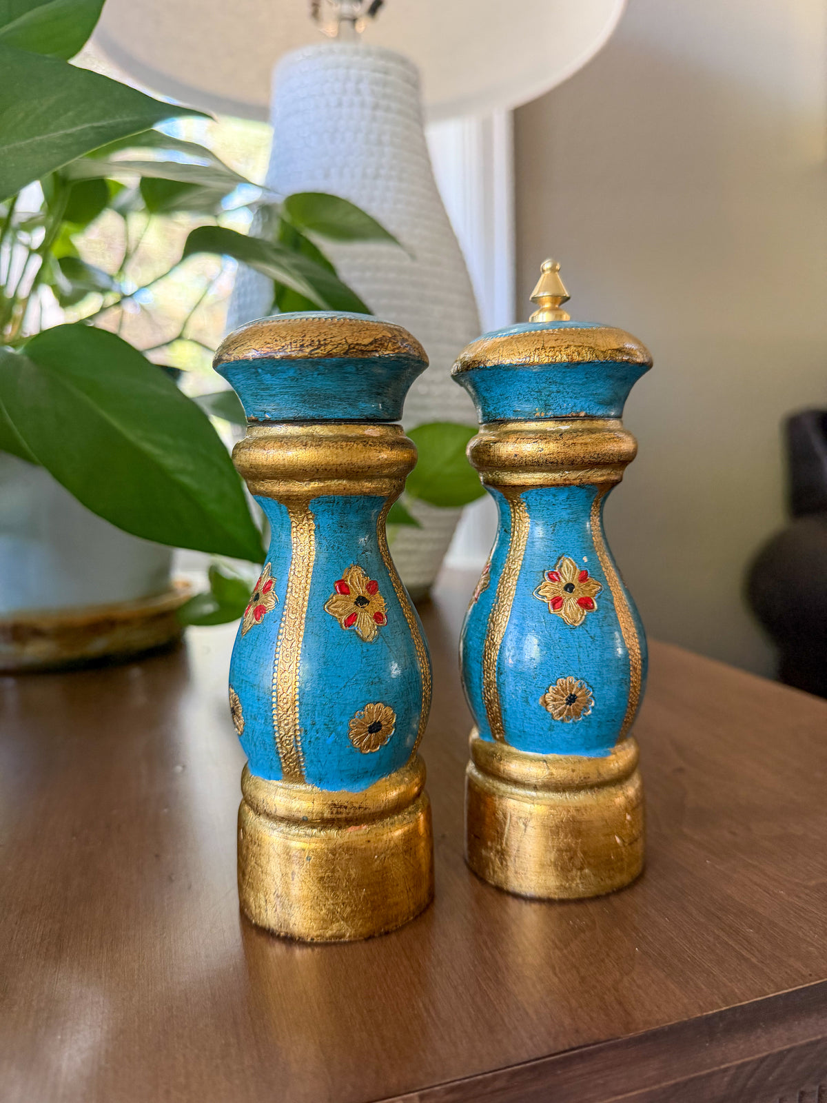 Blue Florentine Salt & Pepper shakers