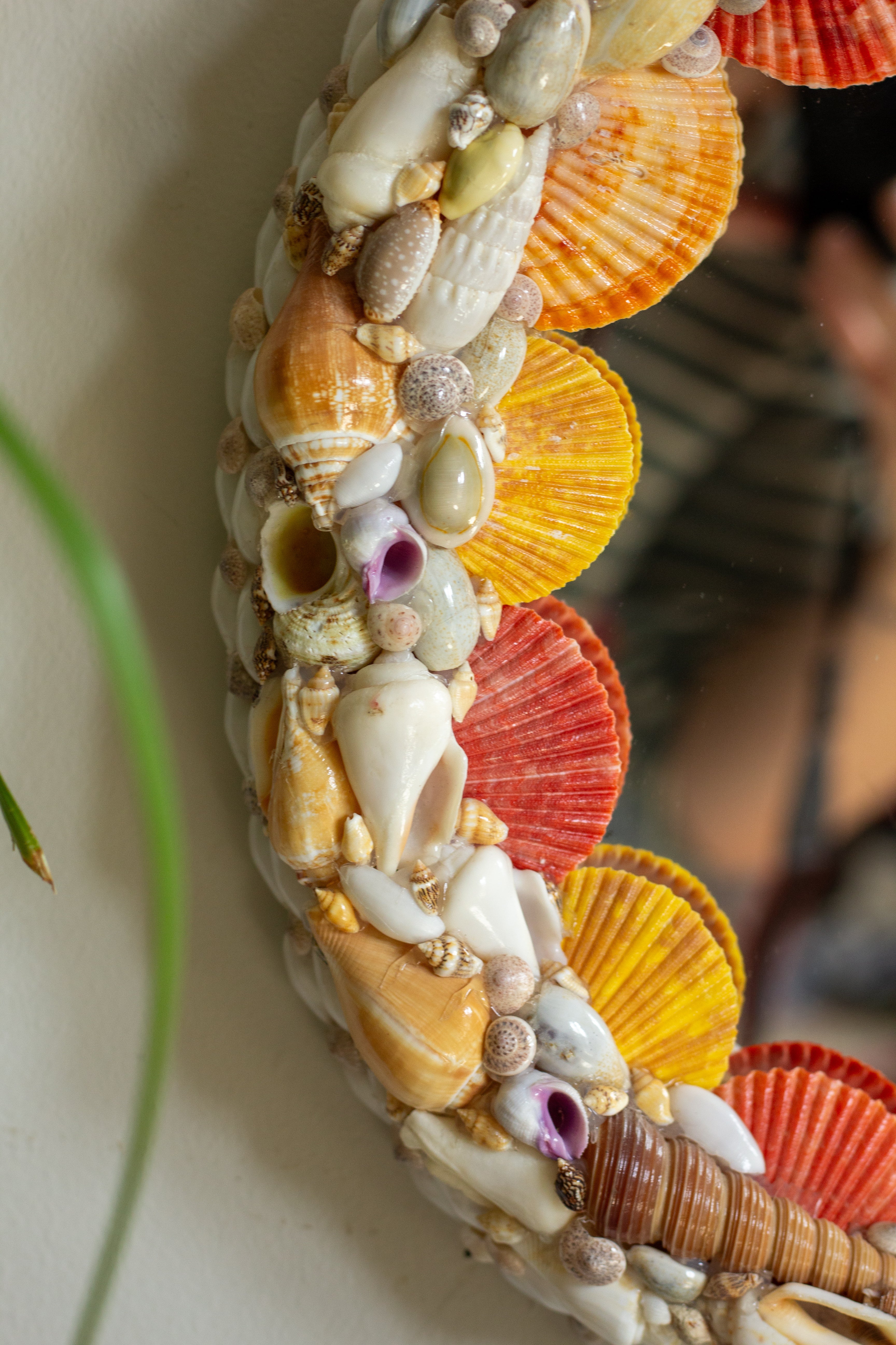 vintage seashell mirror