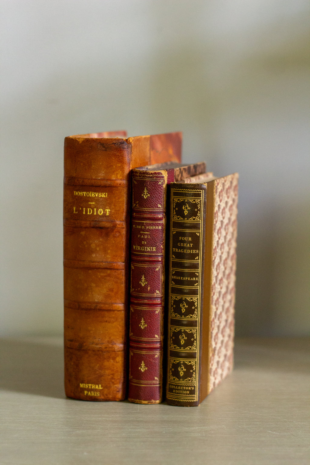stack of 3 vintage&antique books