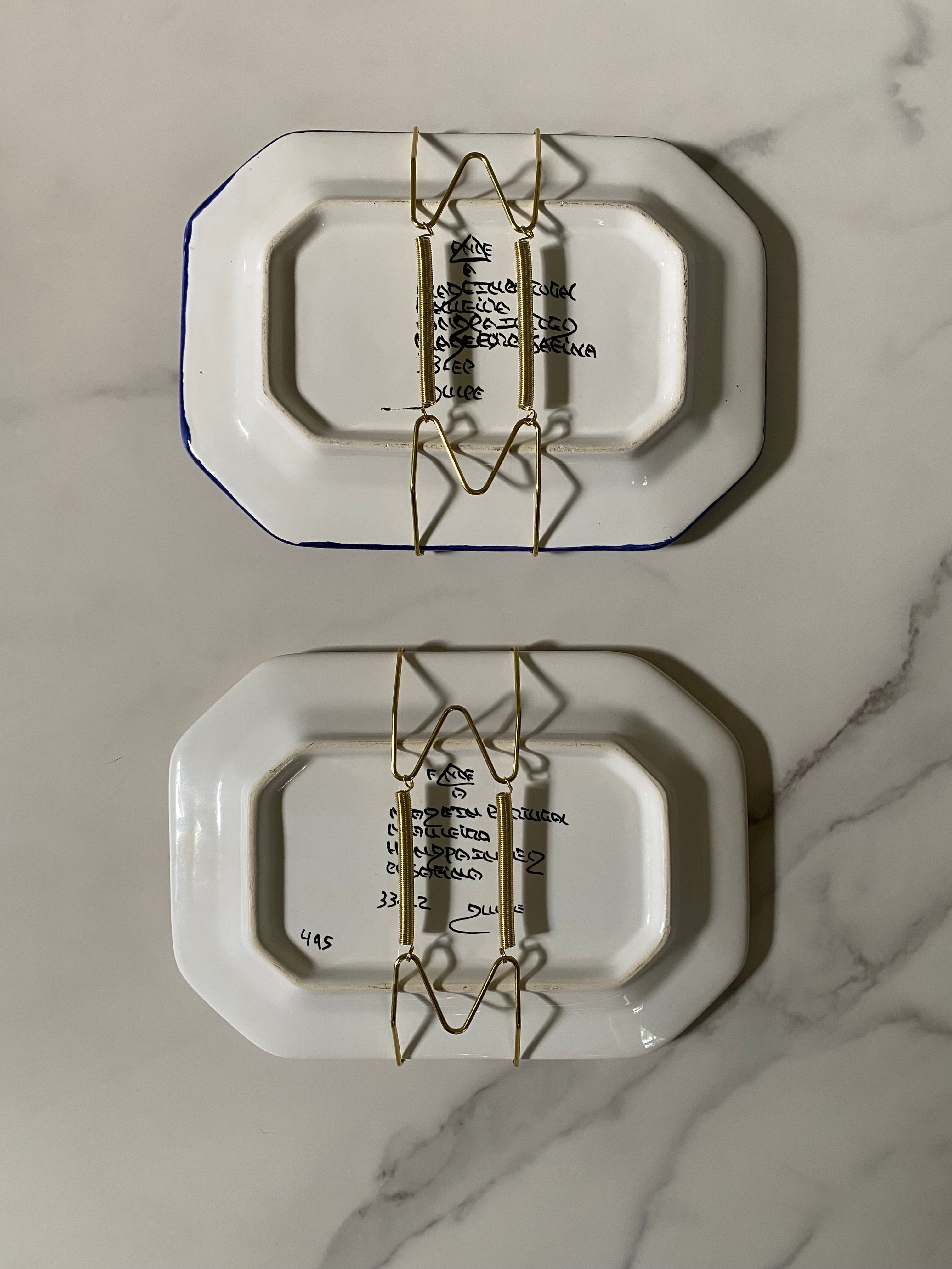 pair vintage decorative plates
