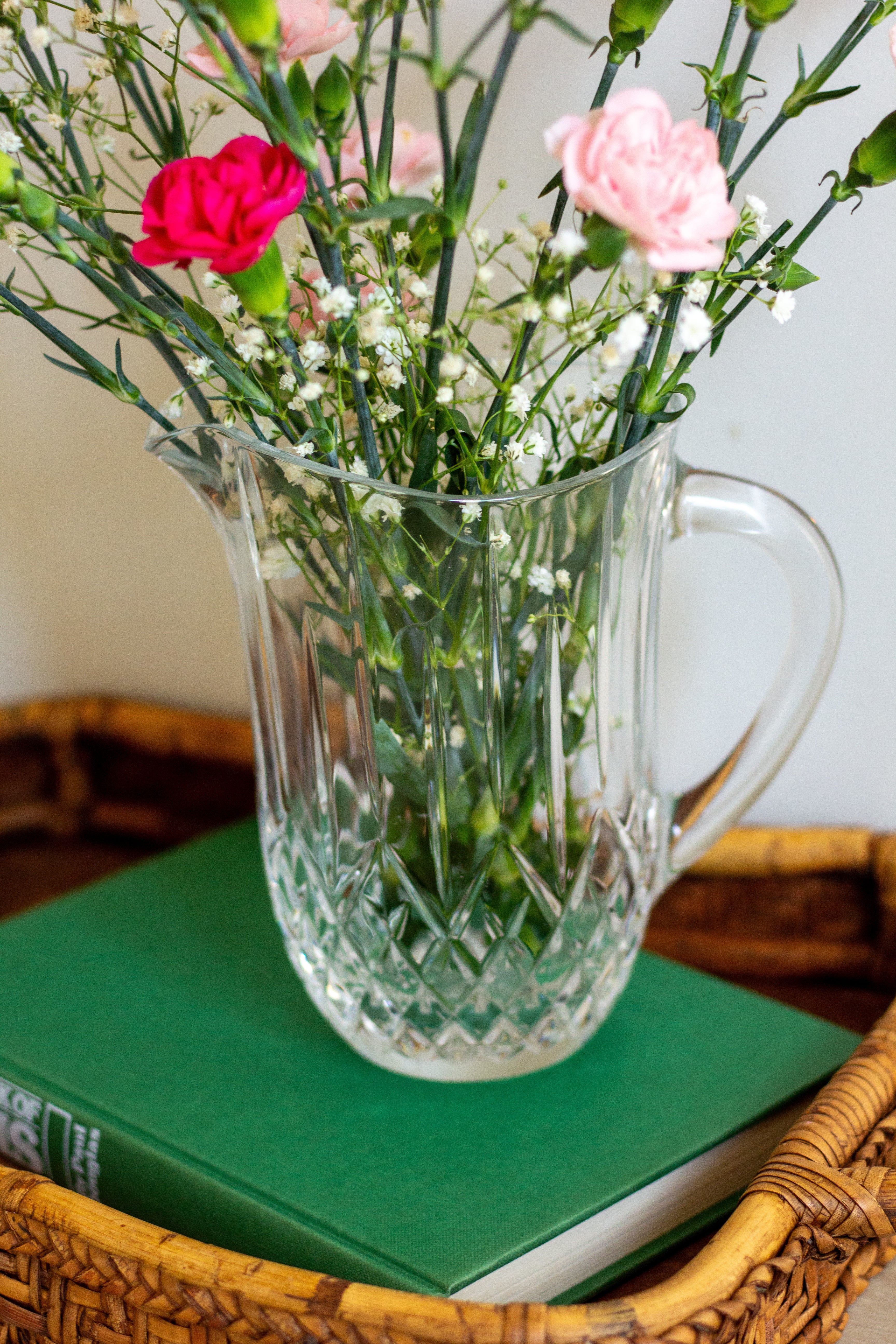 vintage crystal pitcher
