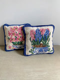 Needlepoint floral pillows