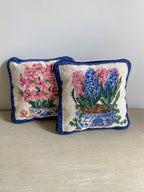 Needlepoint floral pillows
