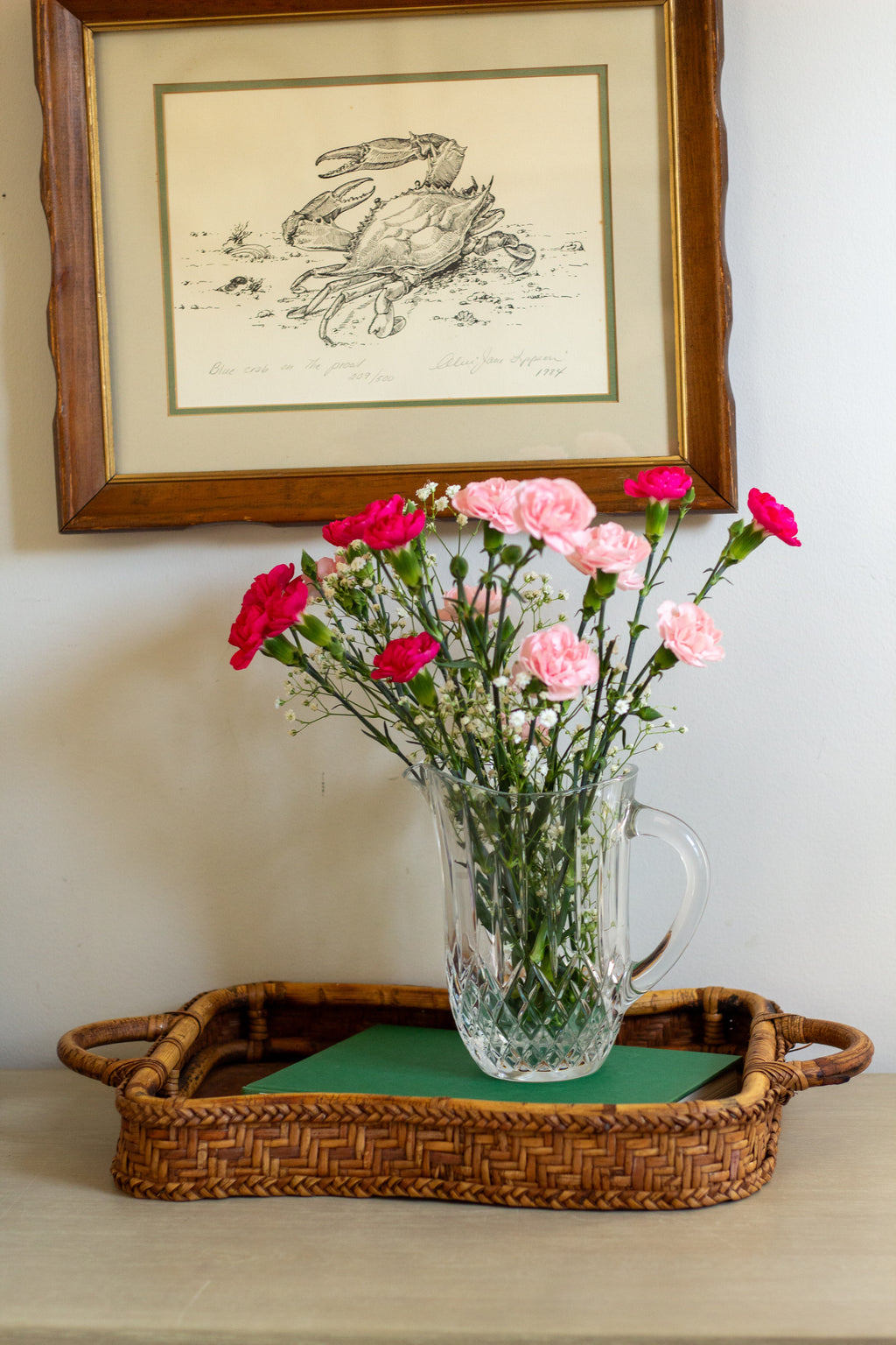 vintage crystal pitcher