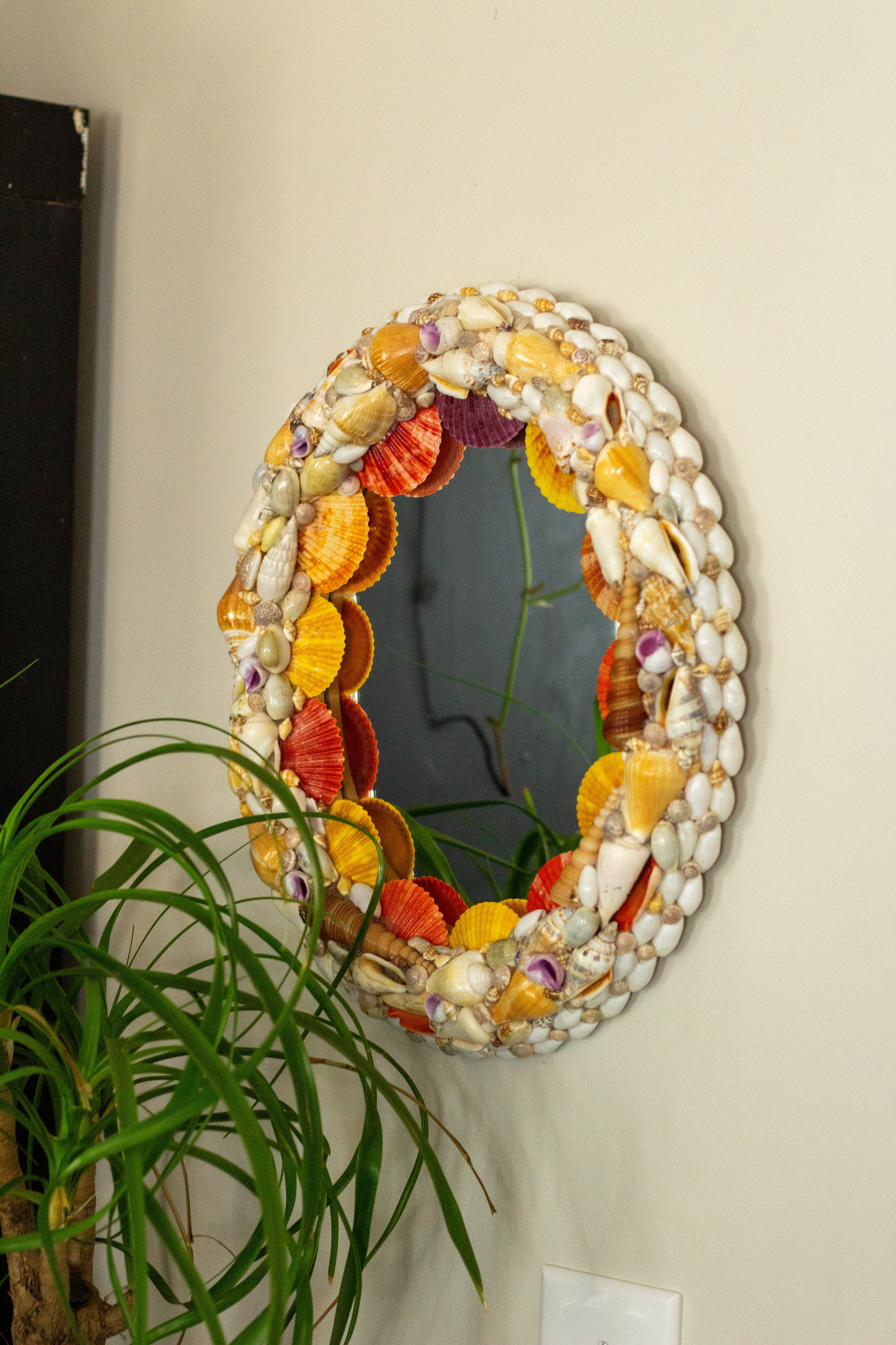 vintage seashell mirror