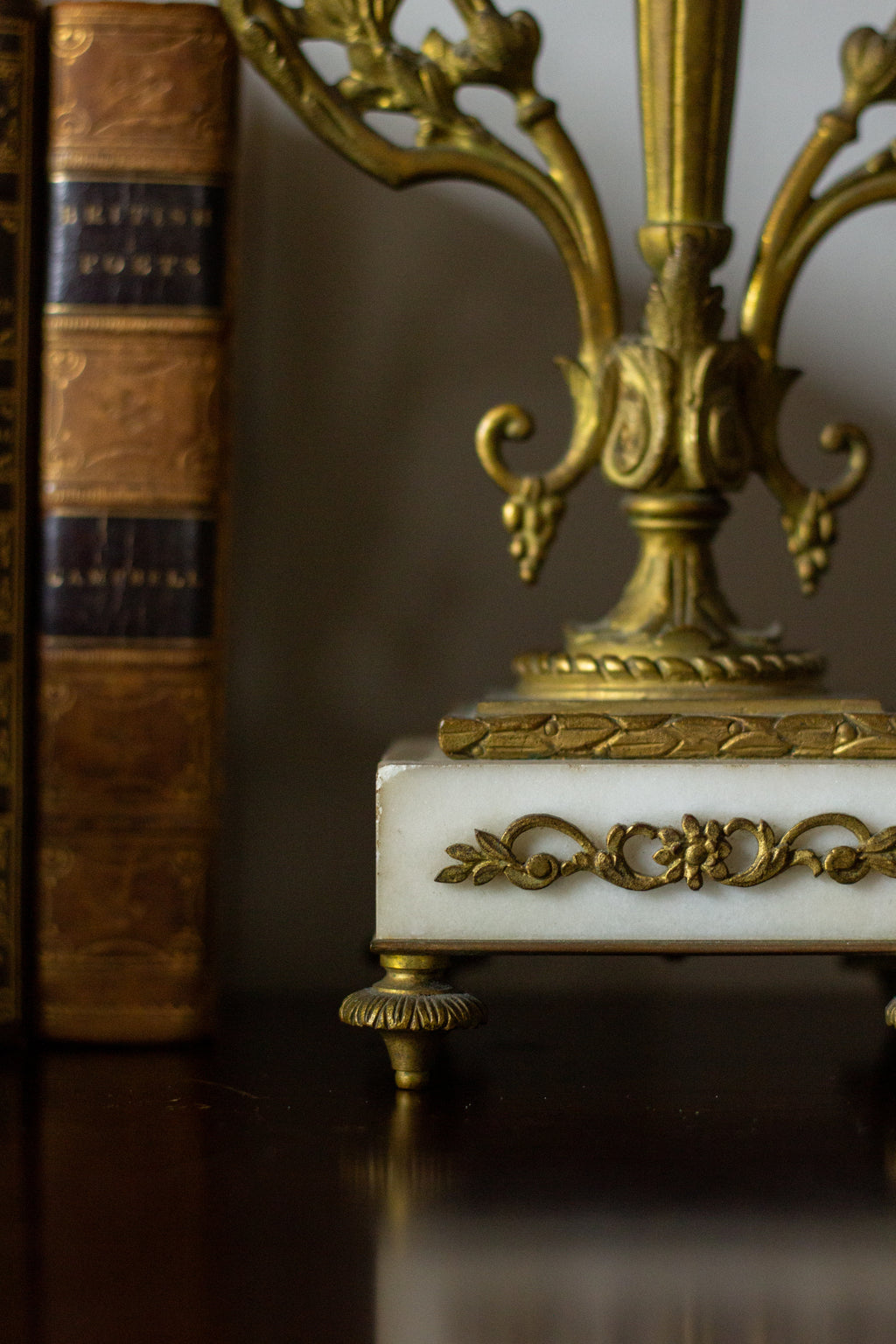 antique three-arm candelabras