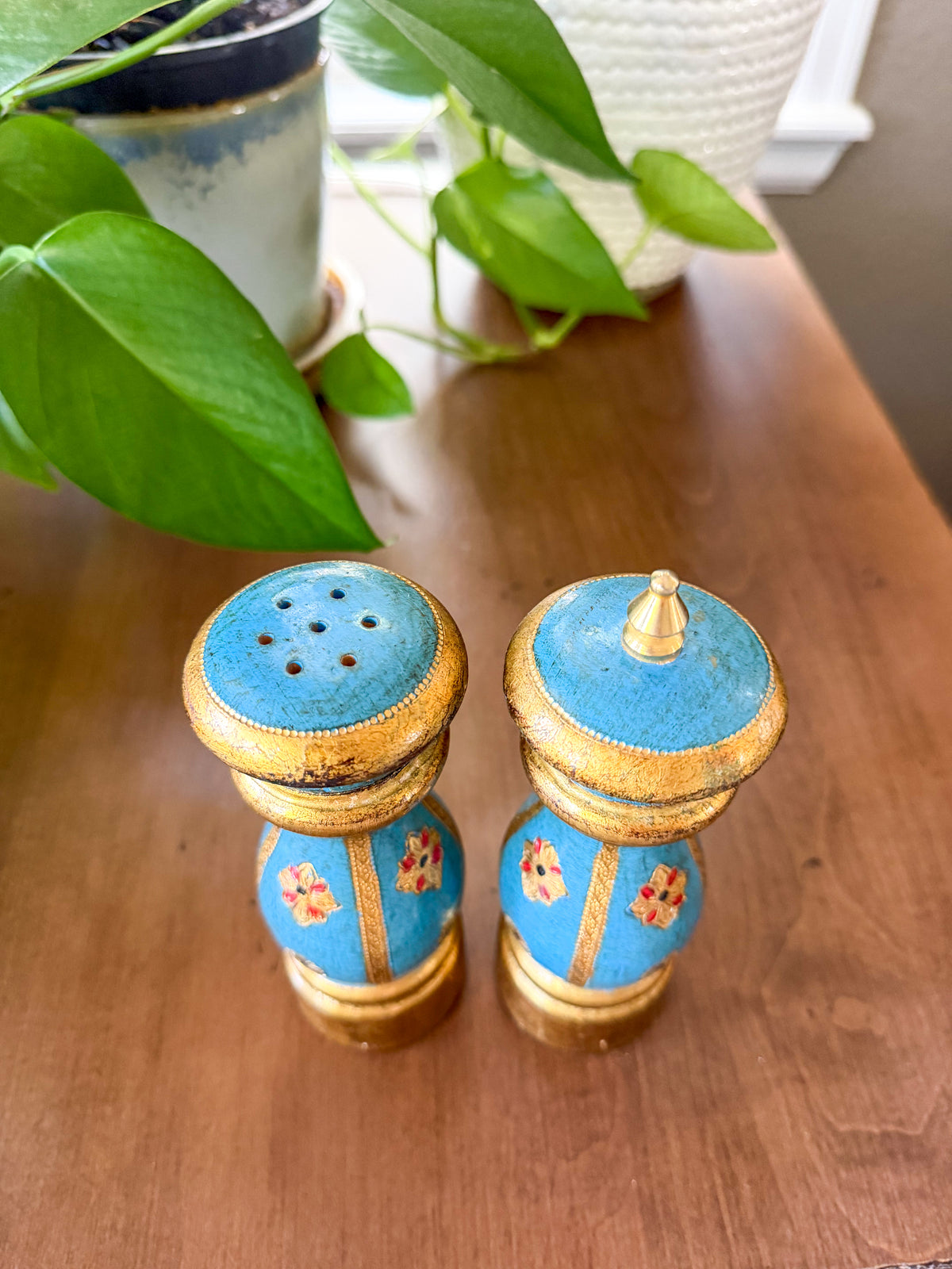 Blue Florentine Salt & Pepper shakers