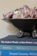 vintage footed pewter bowl