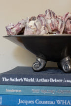 vintage footed pewter bowl